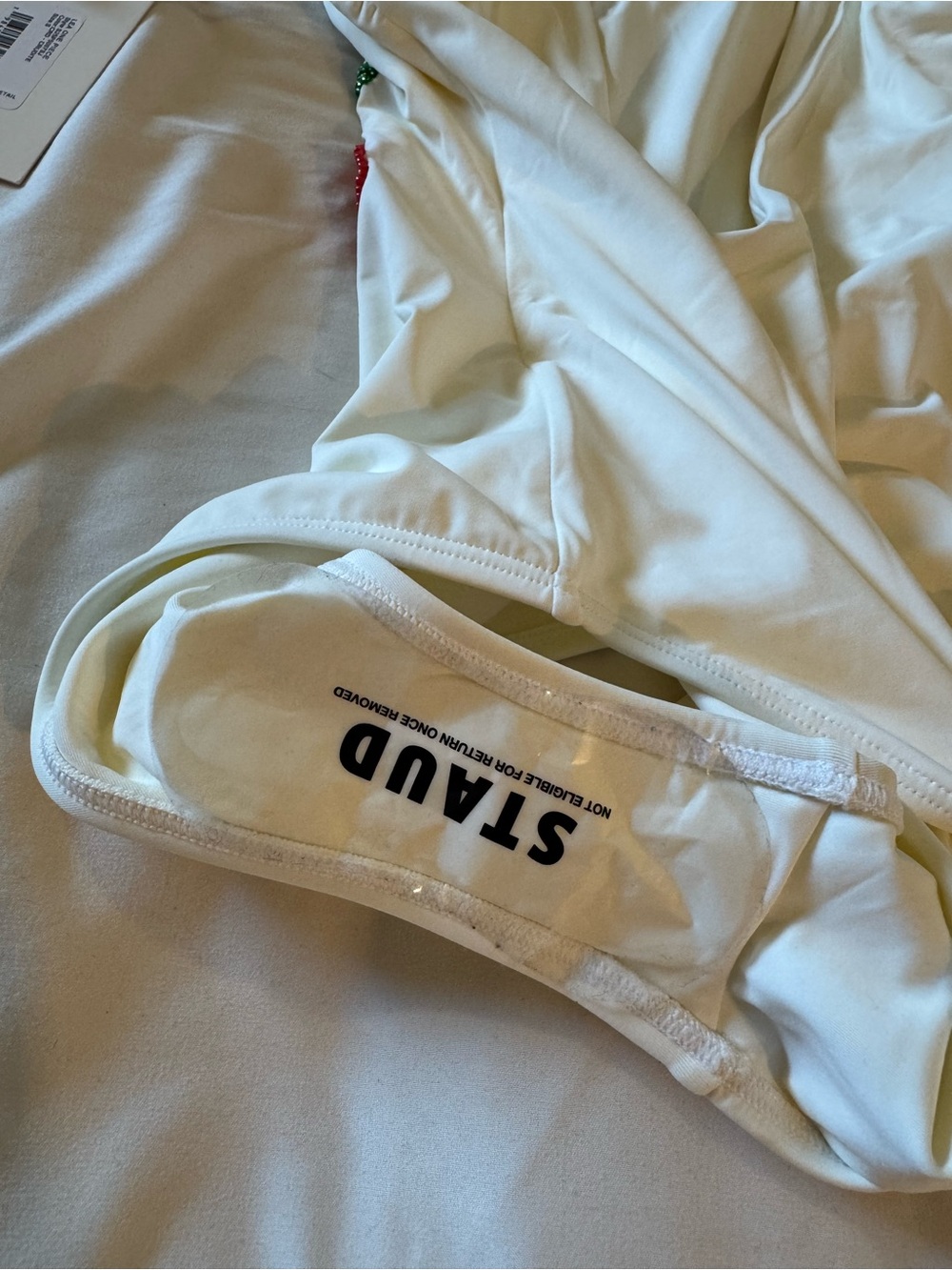 STAUD White Beaded Vegetable One-Piece Swimsuit - Picture 4 of 6